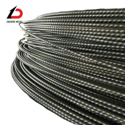 Prezzo ASTM A421 3.8mm 4mm 5mm 6mm 1670MPa 1770MPa Indented PC Wire Low Relaxation Prestressed Concrete Steel Wire con prezzo economico